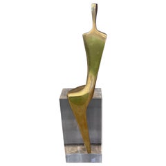 Ben Shalom Bronze Figure on Lucite