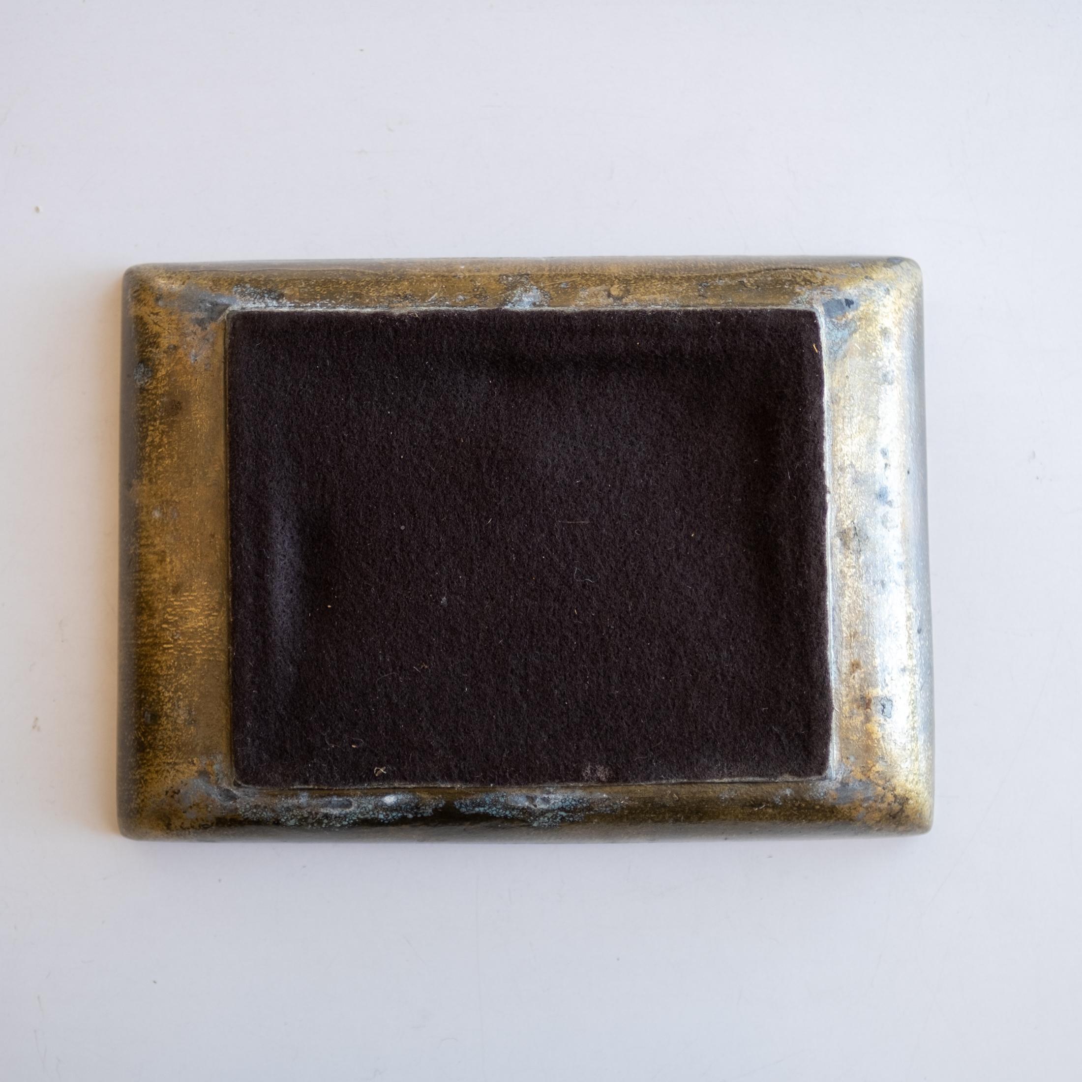 Metal Ben Siebel Iron Stand and Ashtray Catch All by Jenfred Ware 1950s
