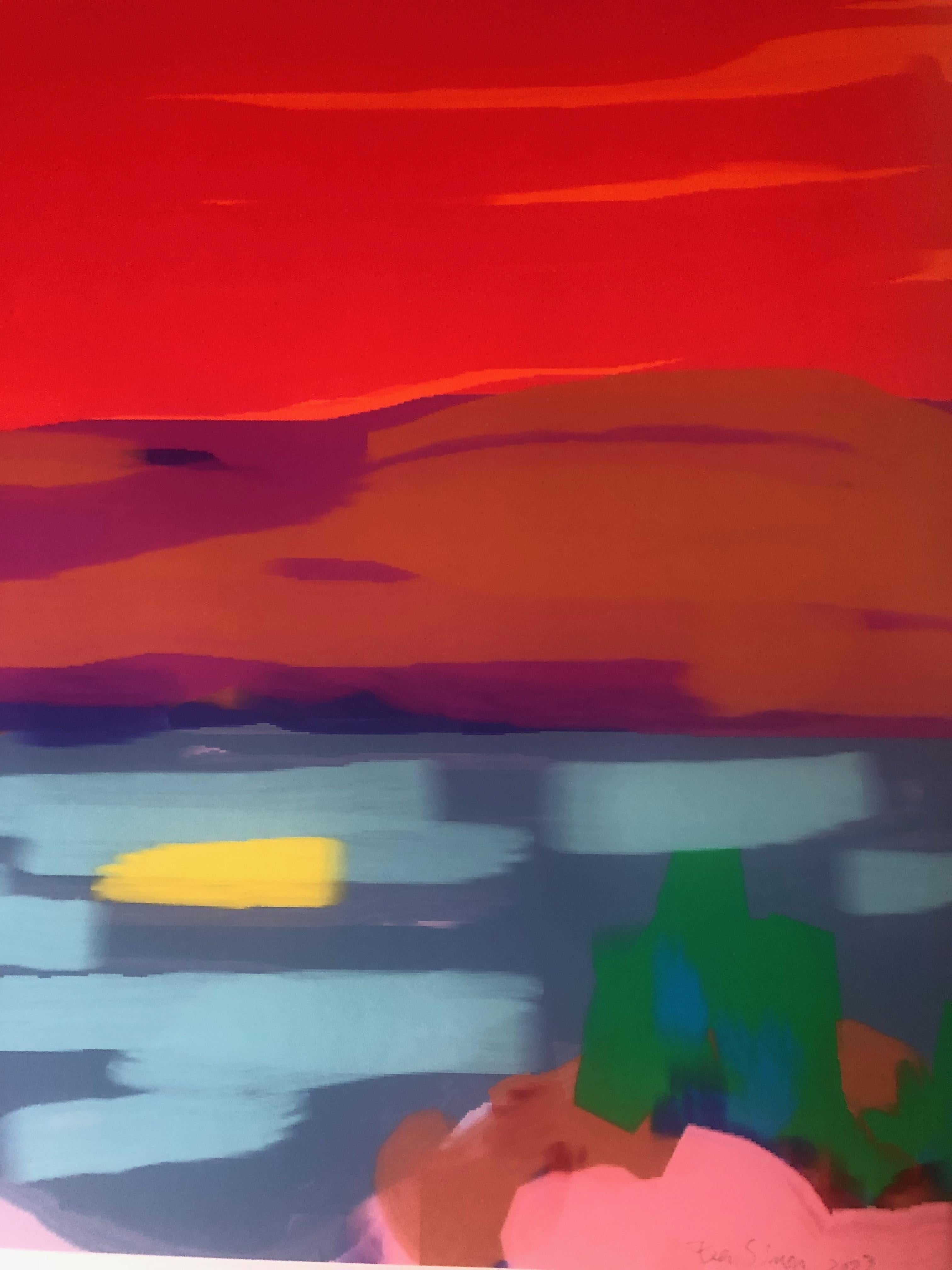 Untitled from Summer in Colors - Red Landscape Print by Ben Simon