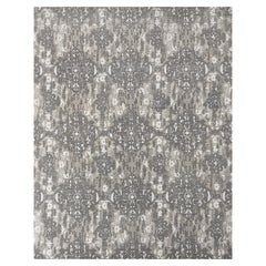 Ben Soleimani 10' x 14' Charcoal / Grey Traditional Wool and Viscose Rug