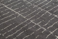 Ben Soleimani 10' x 14' Graphite / Silver Contemporary Moroccan Wool Rug