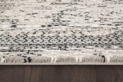 Ben Soleimani 10' x 14' Grey / Black Contemporary Moroccan Wool Rug