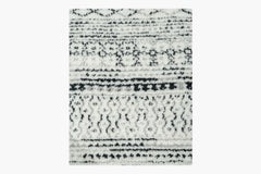 Ben Soleimani 10' x 14' Ivory / Black Contemporary Moroccan Wool Rug