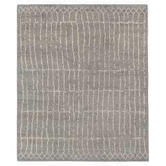 Ben Soleimani 12' x 15' Grey / Sand Contemporary Moroccan Wool Rug