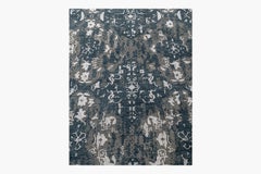 Ben Soleimani 12' x 15' Indigo / Grey Traditional Wool and Viscose Rug