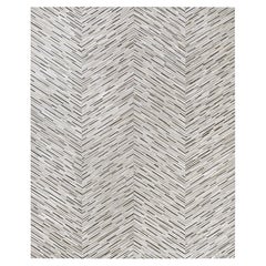 Ben Soleimani 12' x 15' Lead Contemporary Wool and Hide Rug