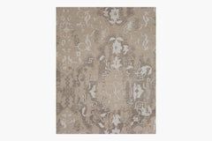 Ben Soleimani 12' x 15' Sand / Grey Traditional Wool and Viscose Rug