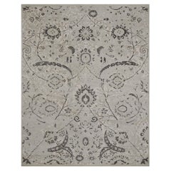 Ben Soleimani 12' x 15' Sand / Lead Traditional Wool and Viscose Rug