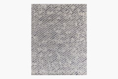 Ben Soleimani 12' x 15' Silver / Navy Contemporary Wool and Viscose Rug
