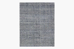 Ben Soleimani 6' x 9' Azure / Cream Contemporary Wool and Viscose Rug