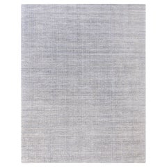 Ben Soleimani 6' x 9' Azure / Cream Contemporary Wool and Viscose Rug