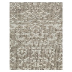 Ben Soleimani 6' x 9' Charcoal / Silver Traditional Wool and Viscose Rug