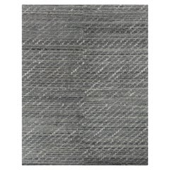 Ben Soleimani 6' x 9' Graphite Contemporary Wool and Viscose Rug