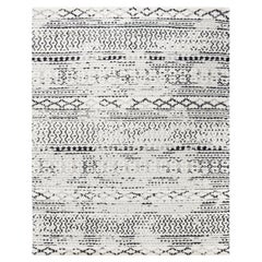 Ben Soleimani 6' x 9' Grey / Black Contemporary Moroccan Wool Rug
