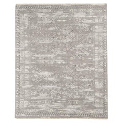 Ben Soleimani 6' x 9' Grey / Sand Traditional Wool, Silk and Viscose Rug