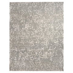 Ben Soleimani 6' x 9' Grey / Silver Traditional Wool and Viscose Rug