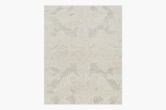 Ben Soleimani 6' x 9' Ivory / Silver Traditional Wool and Viscose Rug