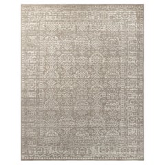 Ben Soleimani 8' x 10' Charcoal / Silver Traditional Wool and Viscose Rug