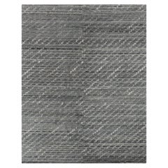 Ben Soleimani 8' x 10' Graphite Contemporary Wool and Viscose Rug