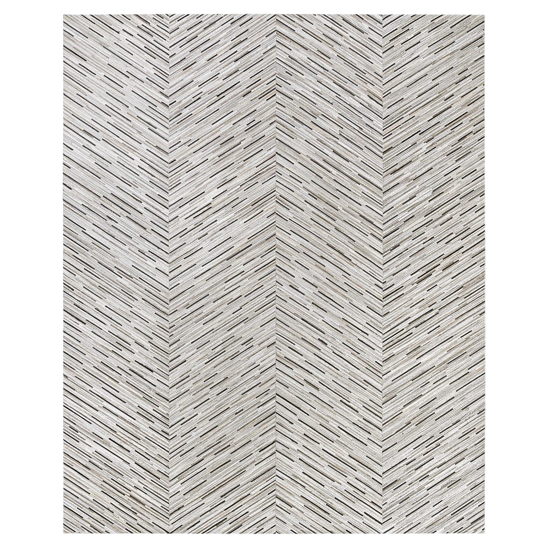 Ben Soleimani 8' x 10' Lead Contemporary Wool and Hide Rug