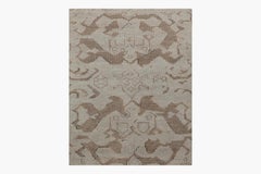 Ben Soleimani 8' x 10'  Lin / Taupe Tapis traditionnel en laine et viscose