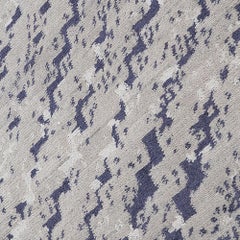 Ben Soleimani 8' x 10' Silver / NavyContemporary Wool and Viscose Rug