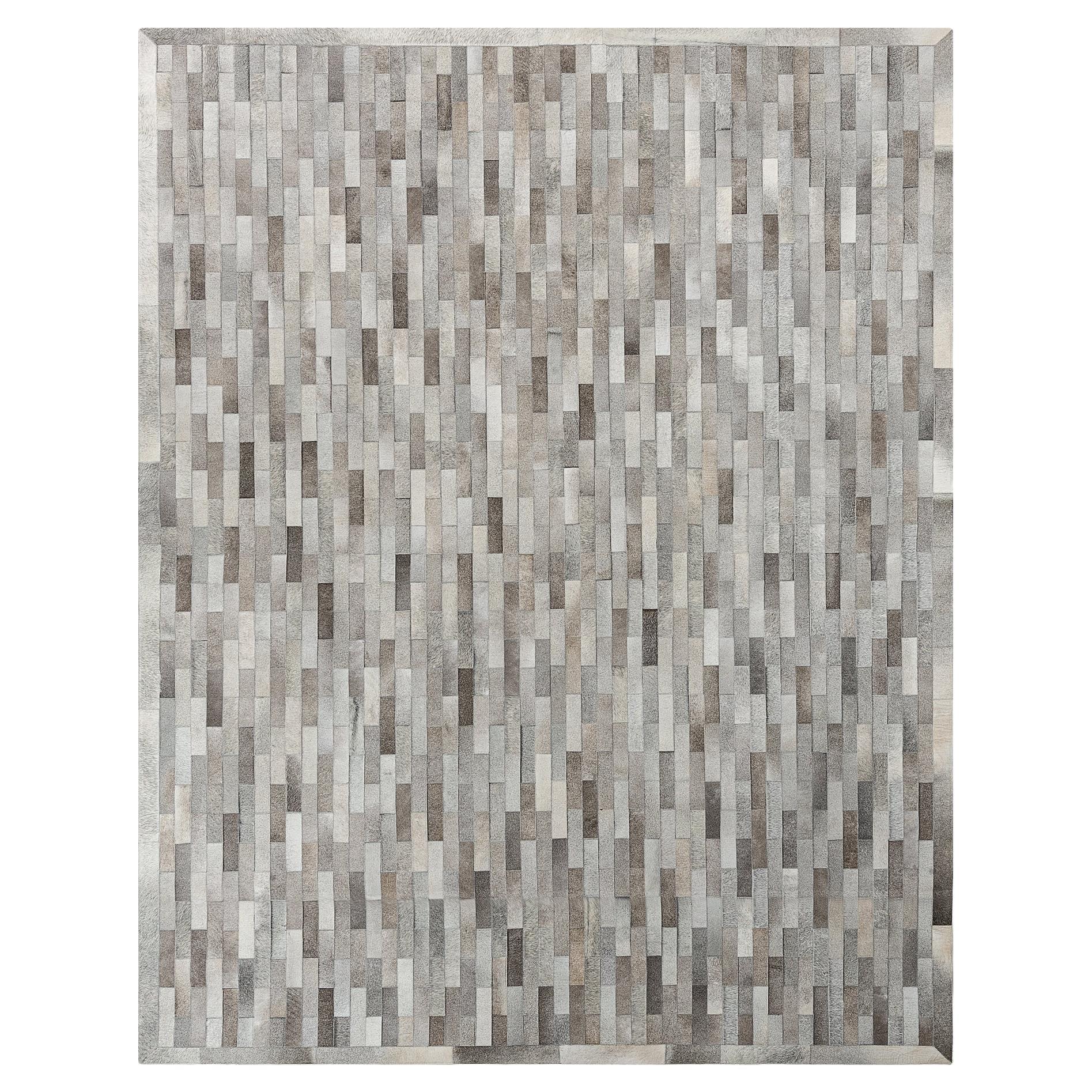Ben Soleimani 8' x 10' Steel Contemporary Hide Rug