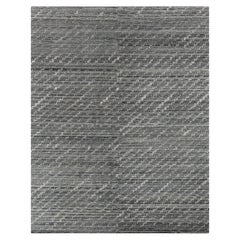 Ben Soleimani 9' x 12' Graphite Contemporary Wool and Viscose Rug
