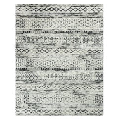 Ben Soleimani 9' x 12' Ivory / Black Contemporary Moroccan Wool Rug