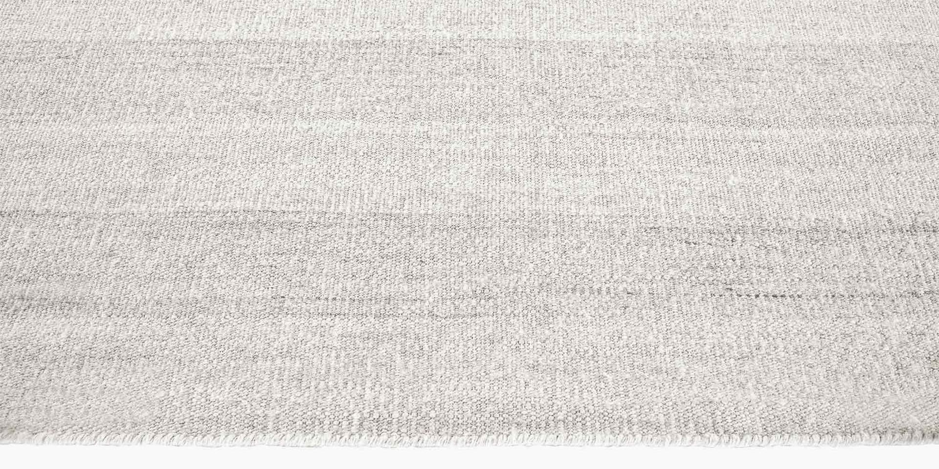 For Sale: Silver (Alterno Silver) Ben Soleimani Alterno Rug– Hand-woven Textured Soft Wool Sand 9'x12' 3