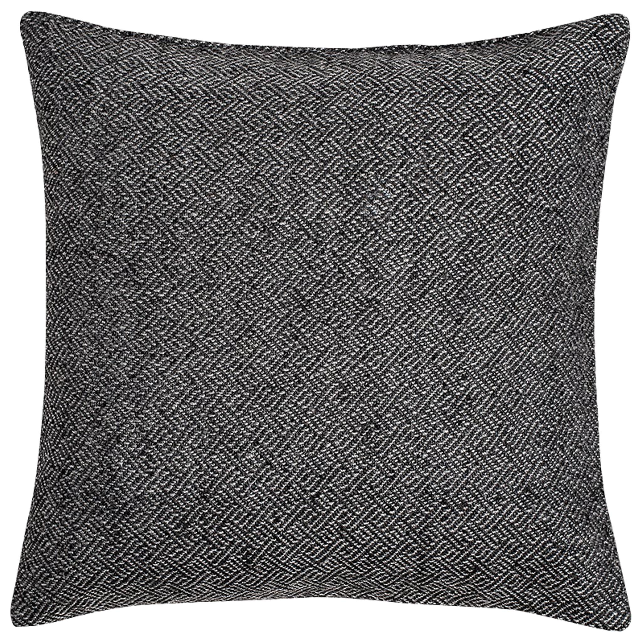 Ben Soleimani Angled Diamond Pillow Cover - Charcoal 22"x22" For Sale