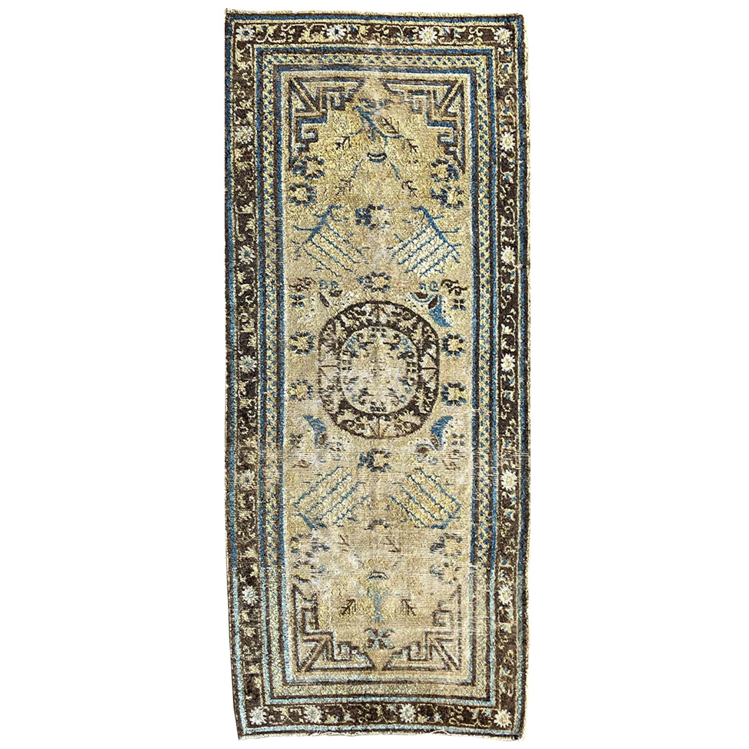 Ben Soleimani Antique Samarkand Rug, East Turkestan, Circa 1890 3'4" x 7'7" Rug For Sale