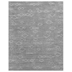 Ben Soleimani Arisa Rug– Moroccan Hand-knotted Plush Wool Carbon/Mist 8
x10
