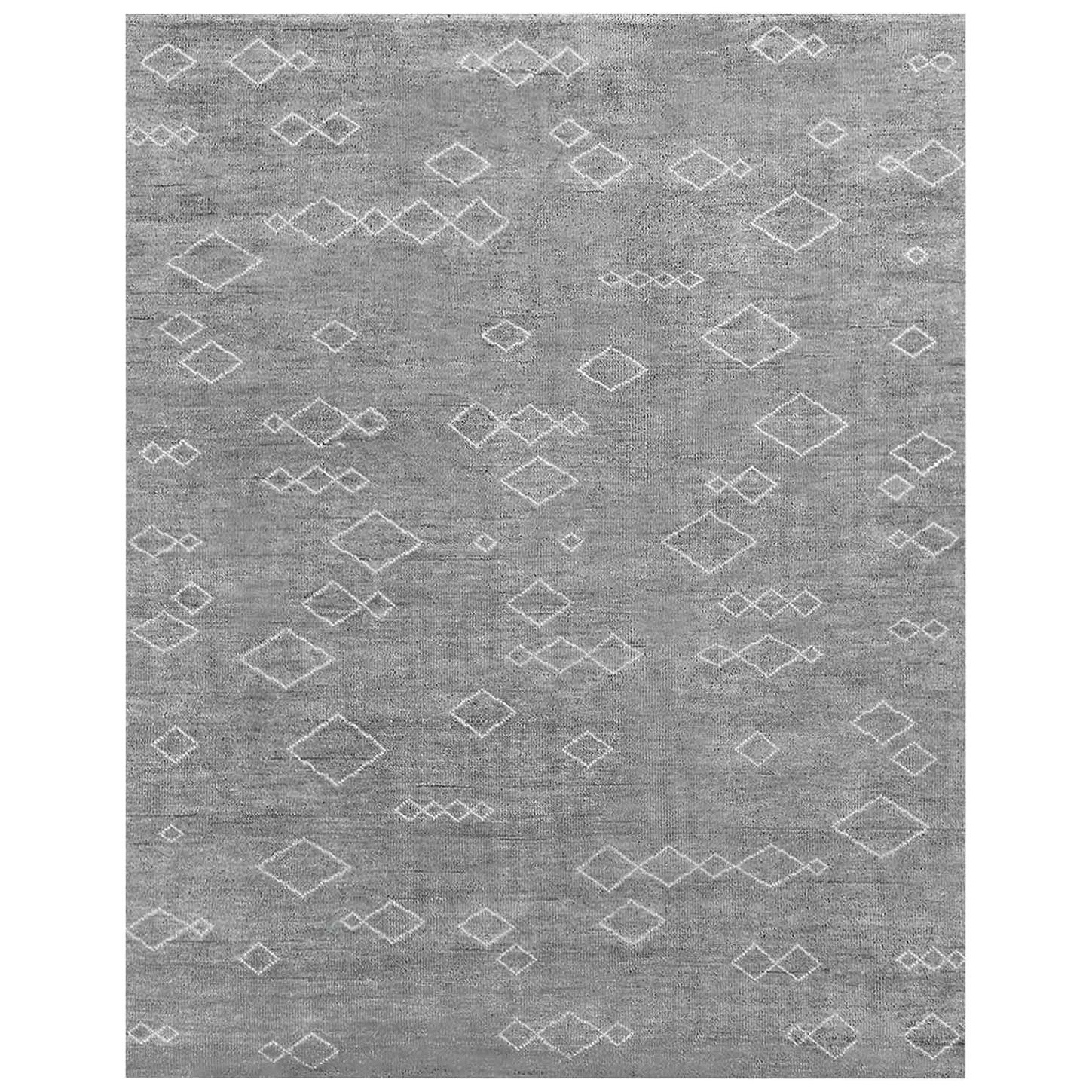 For Sale: Gray (Carbon/Mist) Ben Soleimani Arisa Rug– Moroccan Hand-knotted Plush Wool Carbon/Mist 6'x9'