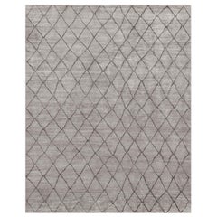 Ben Soleimani Arlequin Rug– Ultra-plush Hand-knotted Viscose Charcoal 10'x14'