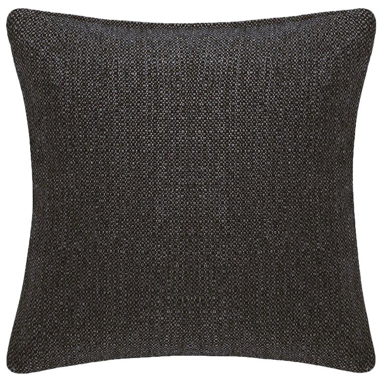 Ben Soleimani Basketweave Pillow Cover - Espresso 22"x22" For Sale