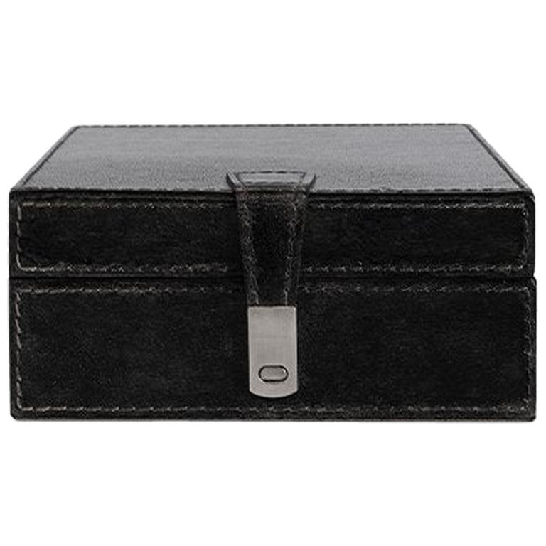 Ben Soleimani Bay Square Leather Box - Medium For Sale