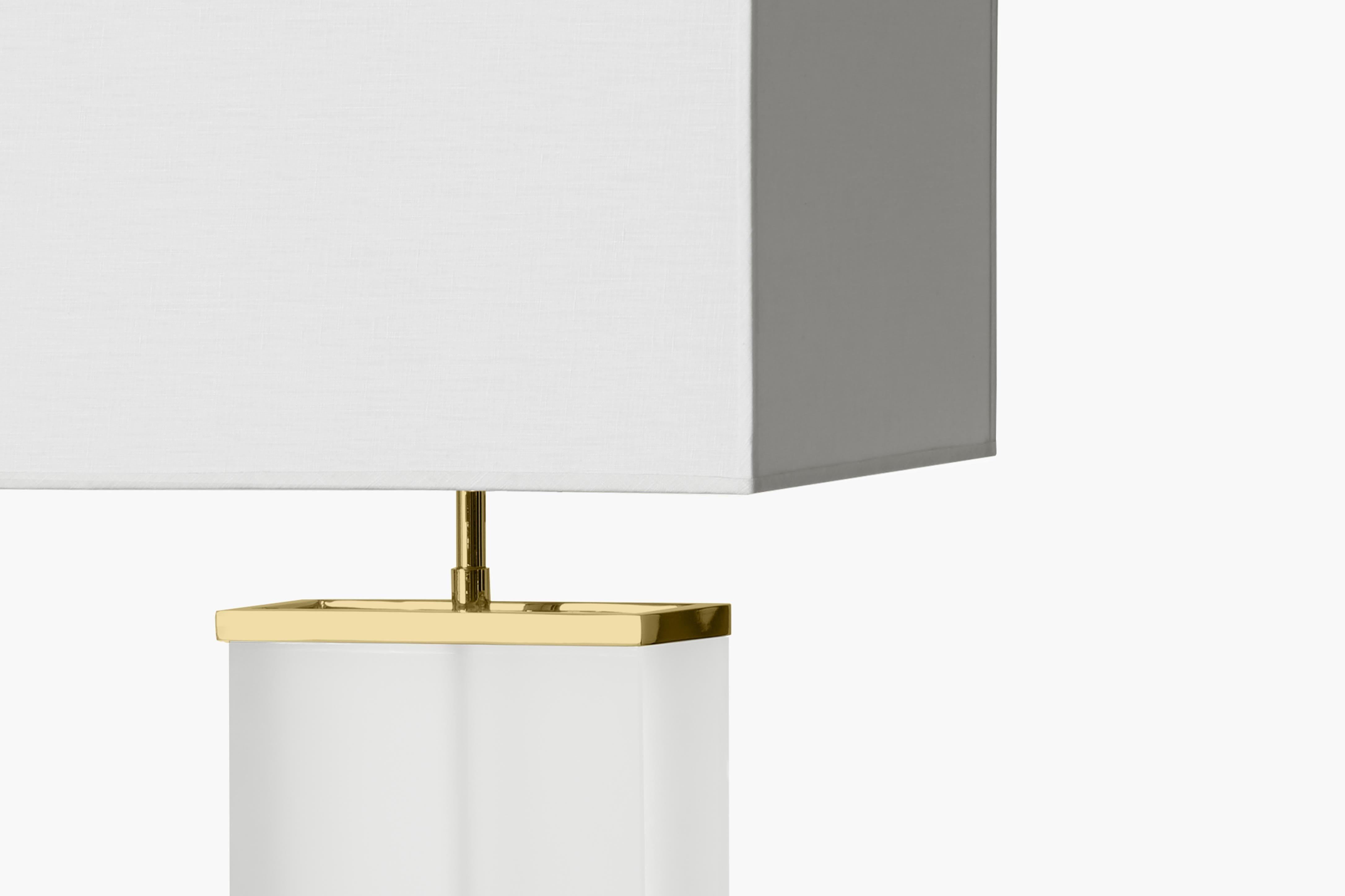 Modern Ben Soleimani Brier Table Lamp in Brass For Sale