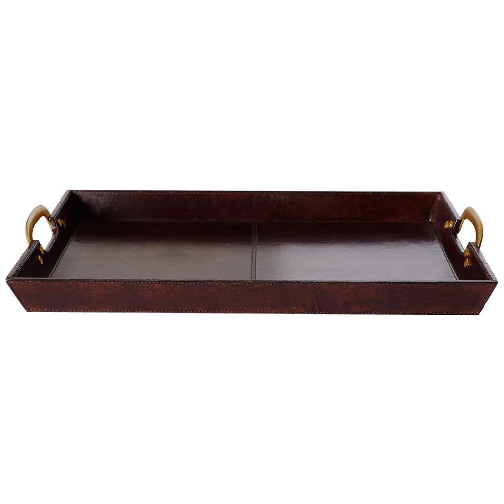 Ben Soleimani Cade Leather Serving Tray Large