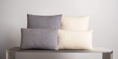 Ben Soleimani Cashmere Pillow - Grey 13"x21"