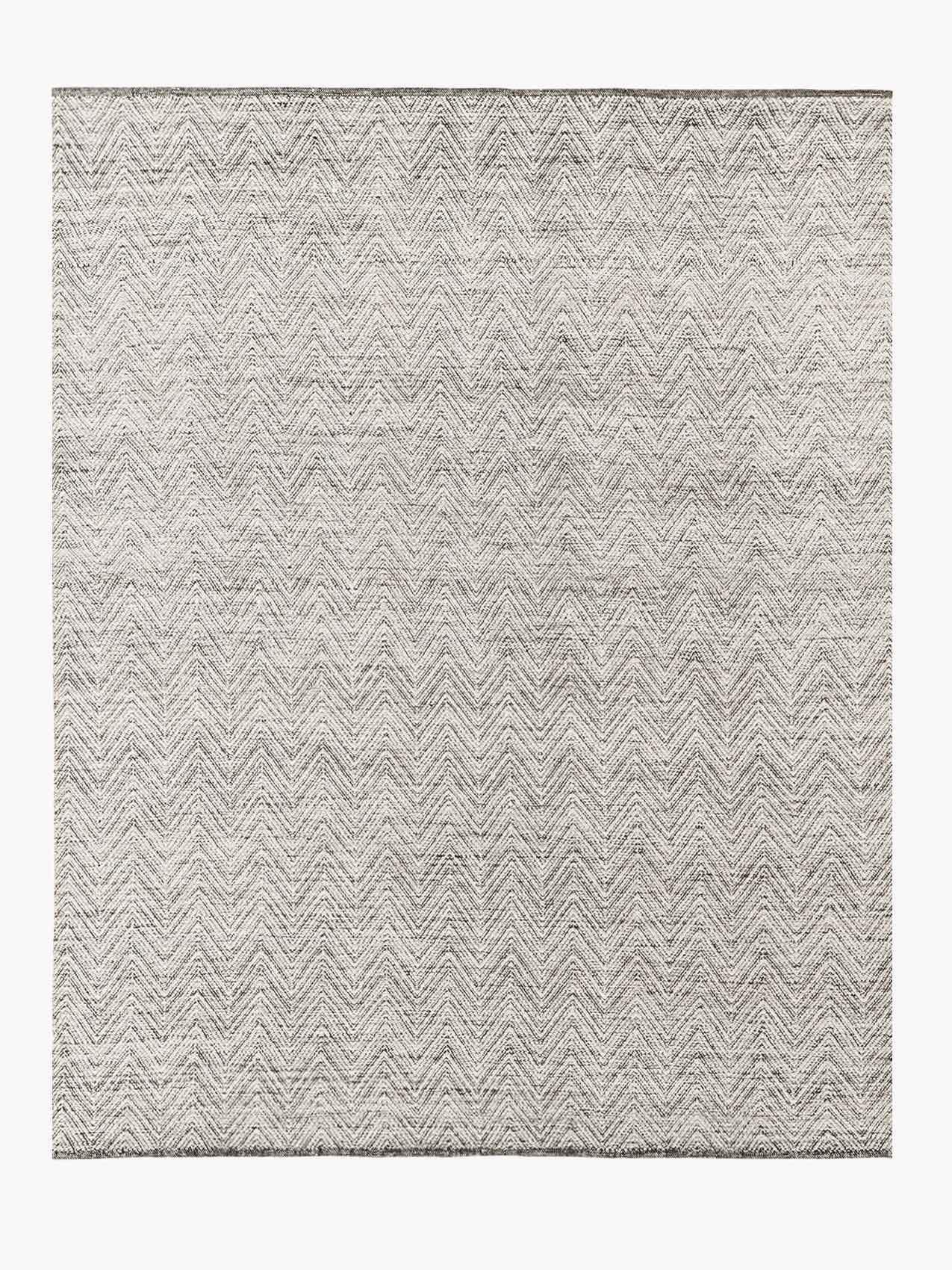 For Sale: Silver Ben Soleimani Ceyah Rug– Hand-woven Plush Textured Wool + Linen Charcoal 10'x14'