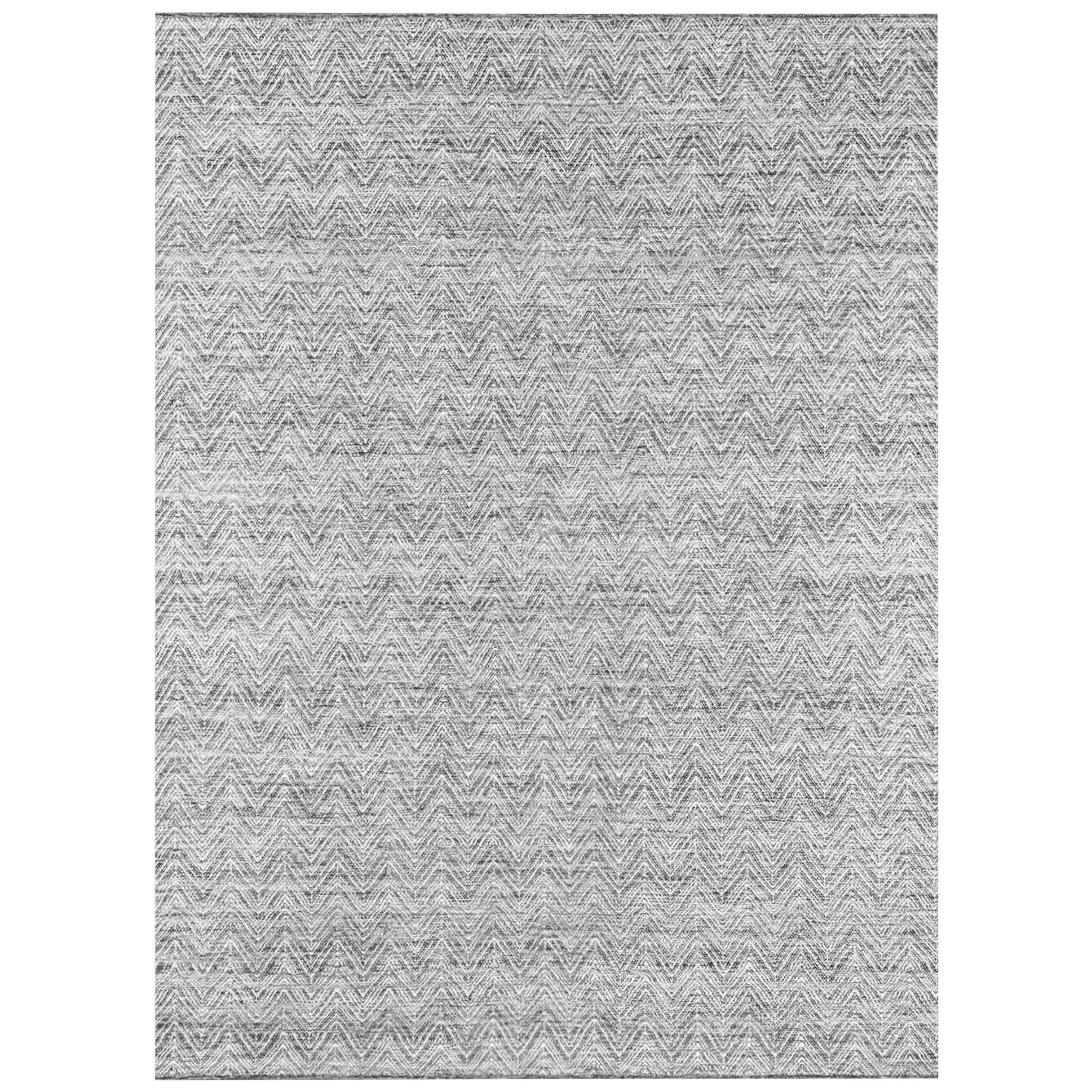 For Sale: Black (Charcoal) Ben Soleimani Ceyah Rug– Hand-woven Plush Textured Wool + Linen Charcoal 8'x10'