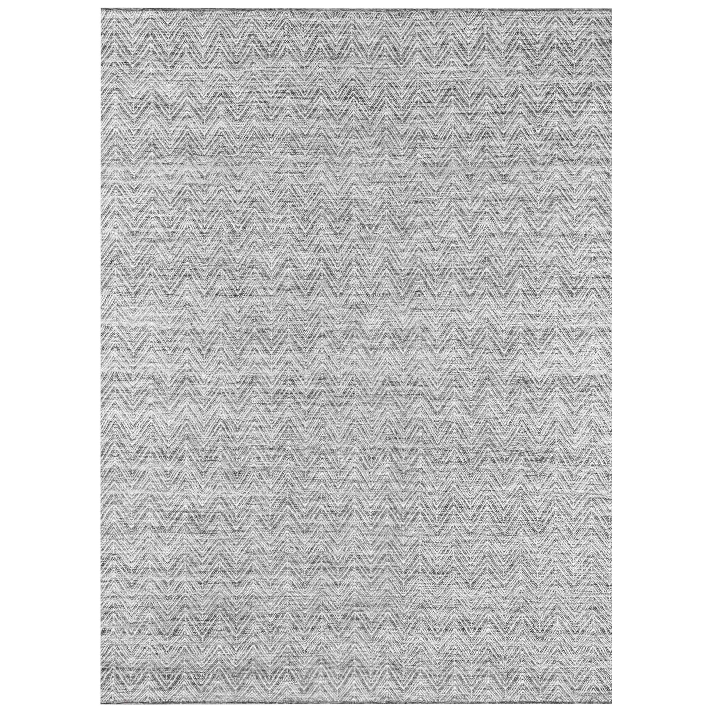 For Sale: Black (Charcoal) Ben Soleimani Ceyah Rug– Hand-woven Plush Textured Wool + Linen Charcoal 9'x12'