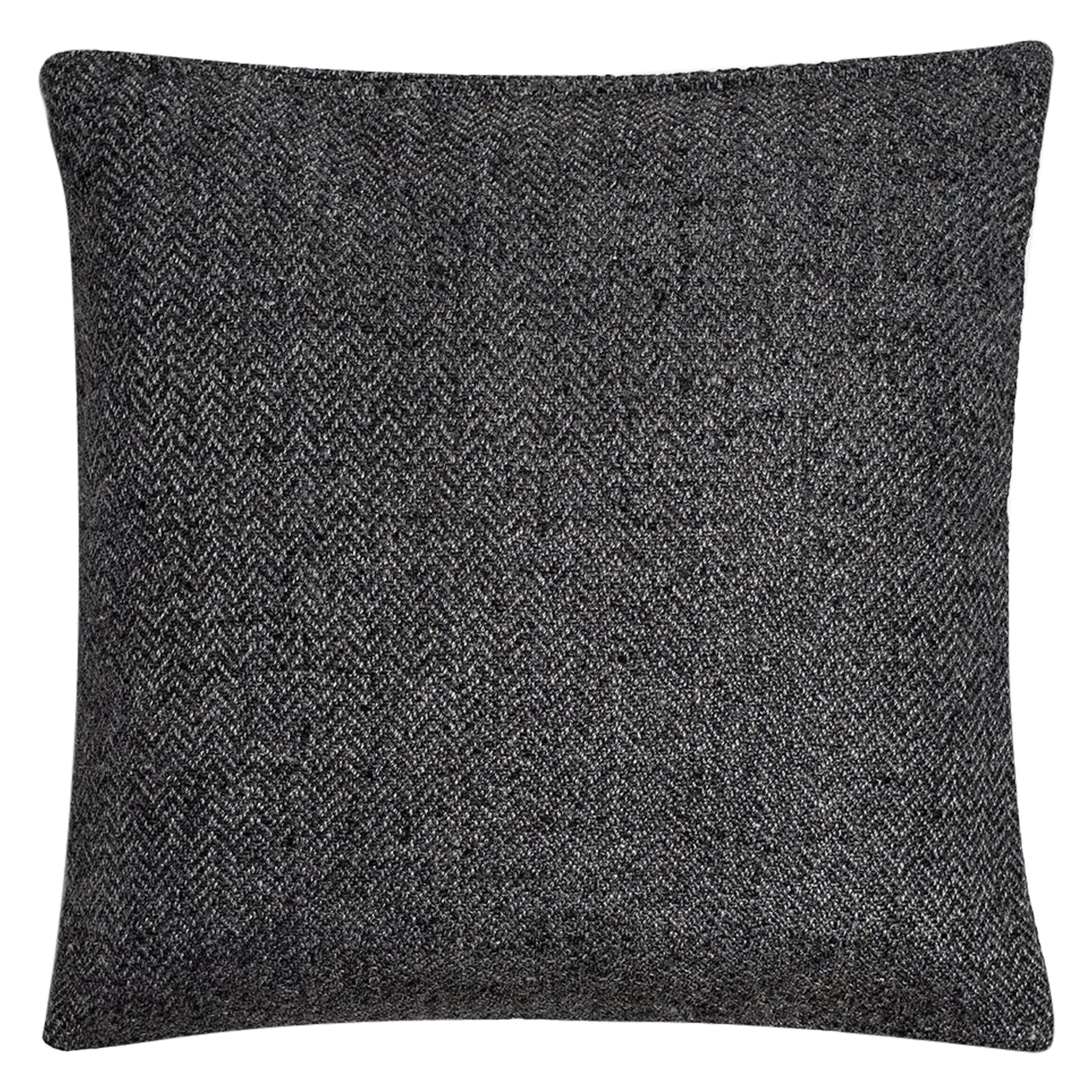 Ben Soleimani Chevron Pillow - Charcoal 22"x22" For Sale
