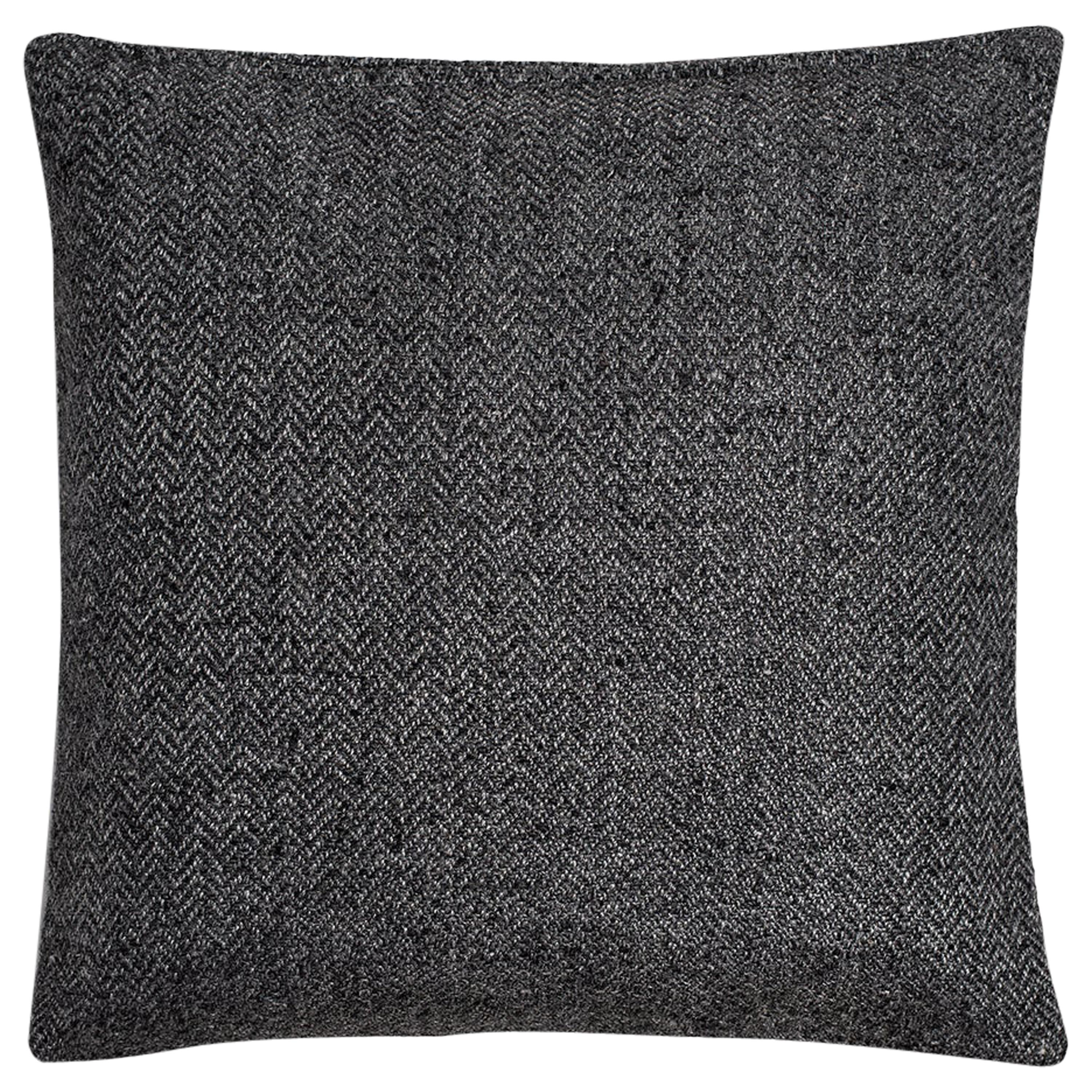 Ben Soleimani Chevron Pillow - Charcoal 26"x26" For Sale