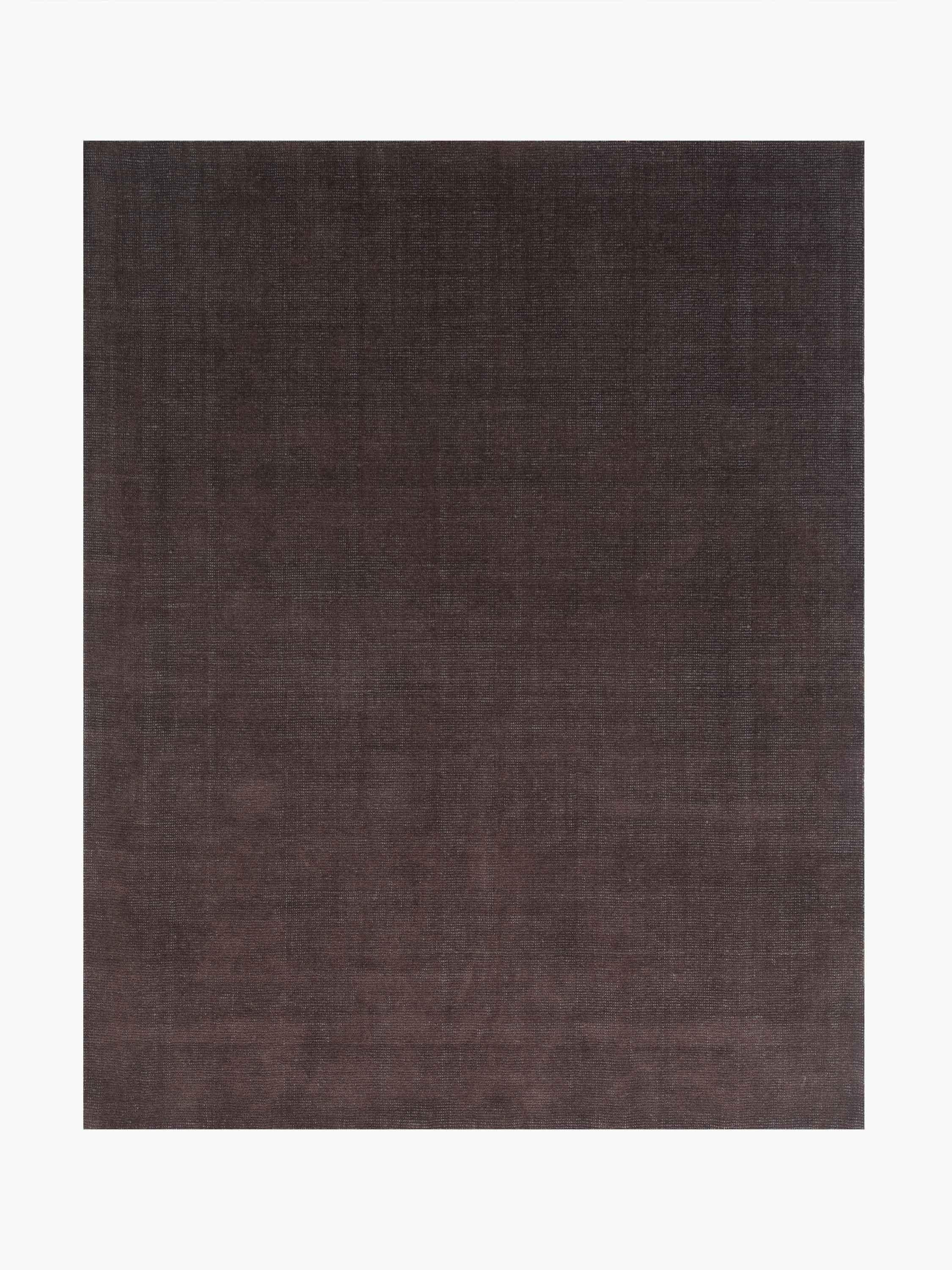 For Sale: Brown (Distressed Wool Espresso) Ben Soleimani Distressed Wool Rug 6'x9' 4