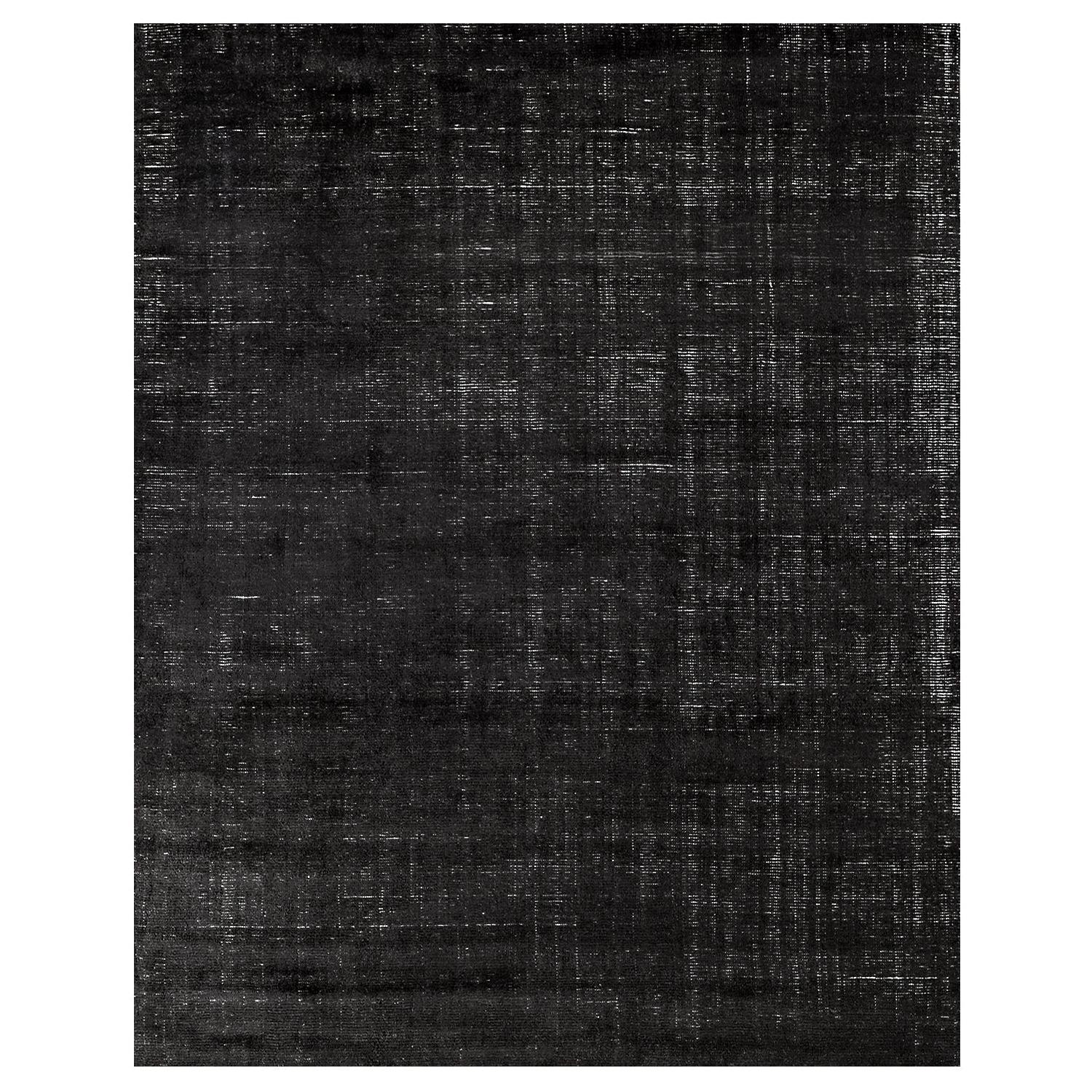For Sale: Black (Distressed Wool Black) Ben Soleimani Distressed Wool Rug 12'x18'