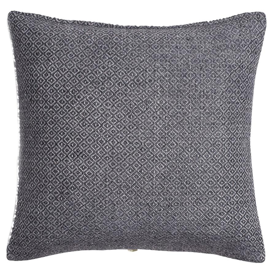 Ben Soleimani Double Diamond Pillow Cover - Indigo 26"x26" For Sale