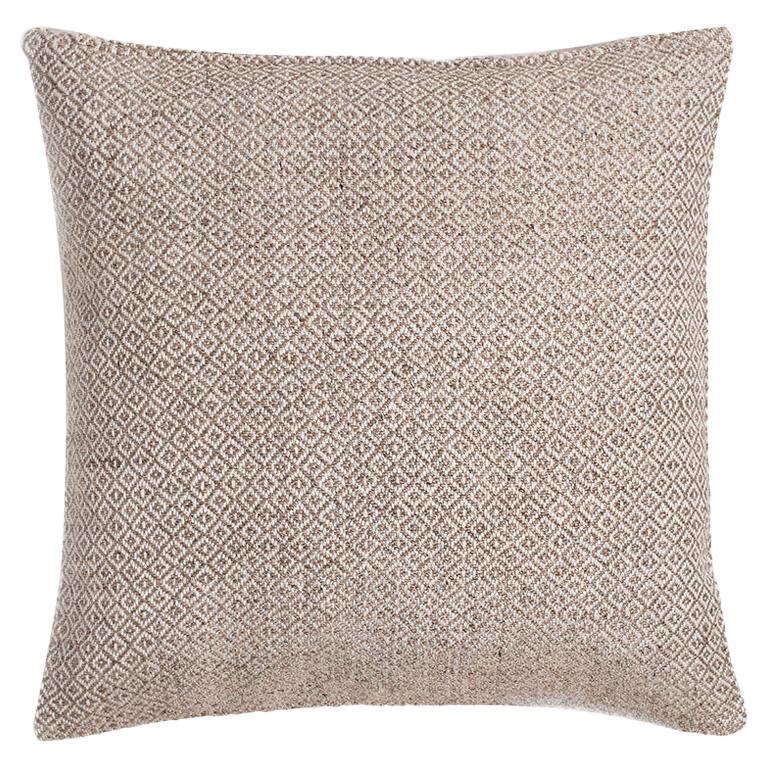 Ben Soleimani Double Diamond Pillow Cover - Sand 22"x22" For Sale
