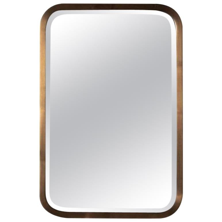 Ben Soleimani Fenne Wall Mirror - Brass For Sale